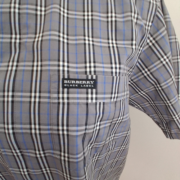 Burberry Black Label Nova Check Short Sleeve Shirt Size Small RARE!! - Picture 12 of 12